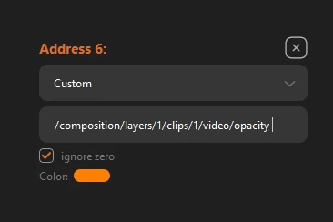 Custom address with fixed indexes