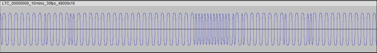 Proper LTC waveform, 48 kHz 16 bit